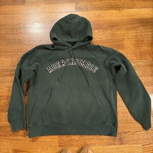 Abercrombie & Fitch Green Hoodie, Y2K Sweatshirt